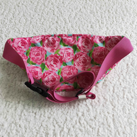 Pink flora print Fanny pack    BA0023