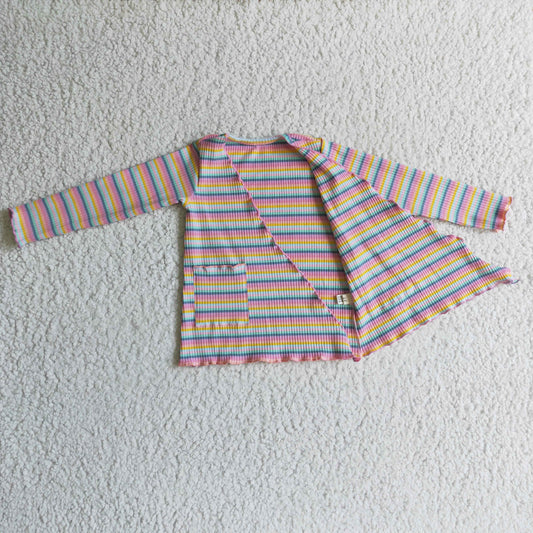 Baby girls rainbow cotton cardigan   GT0068