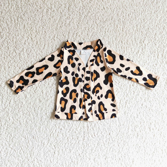 Baby girls leopard print cardigan top  GT0038