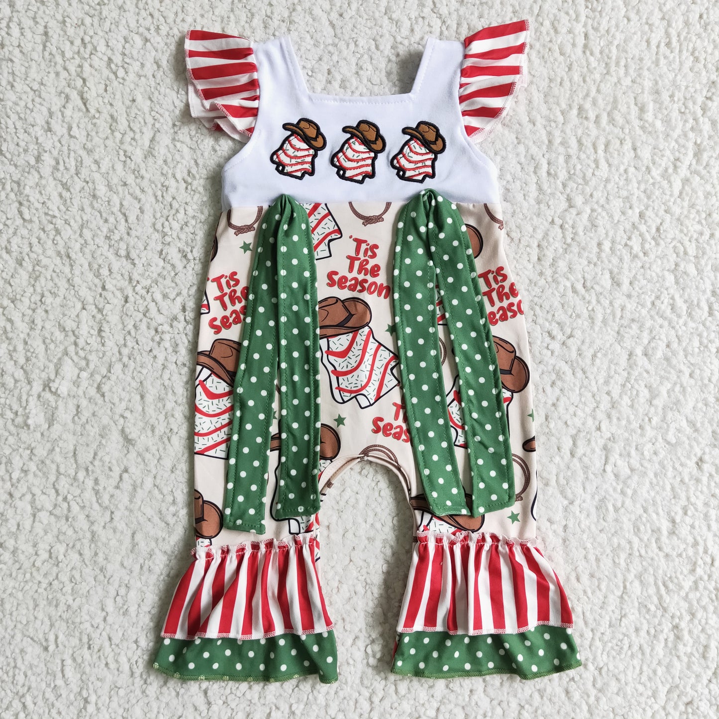 Girls Christmas romper     SR0100