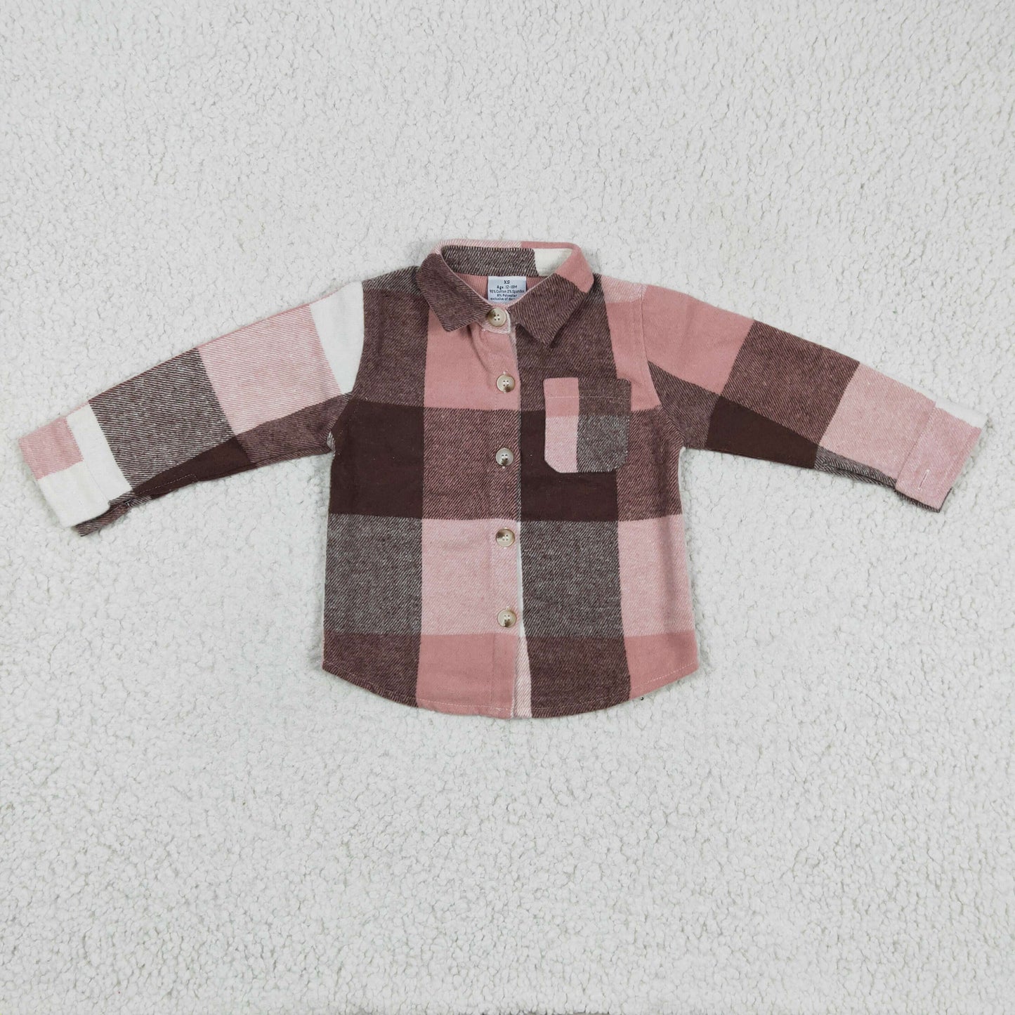 Kids cotton PINK winter shirt GT0073