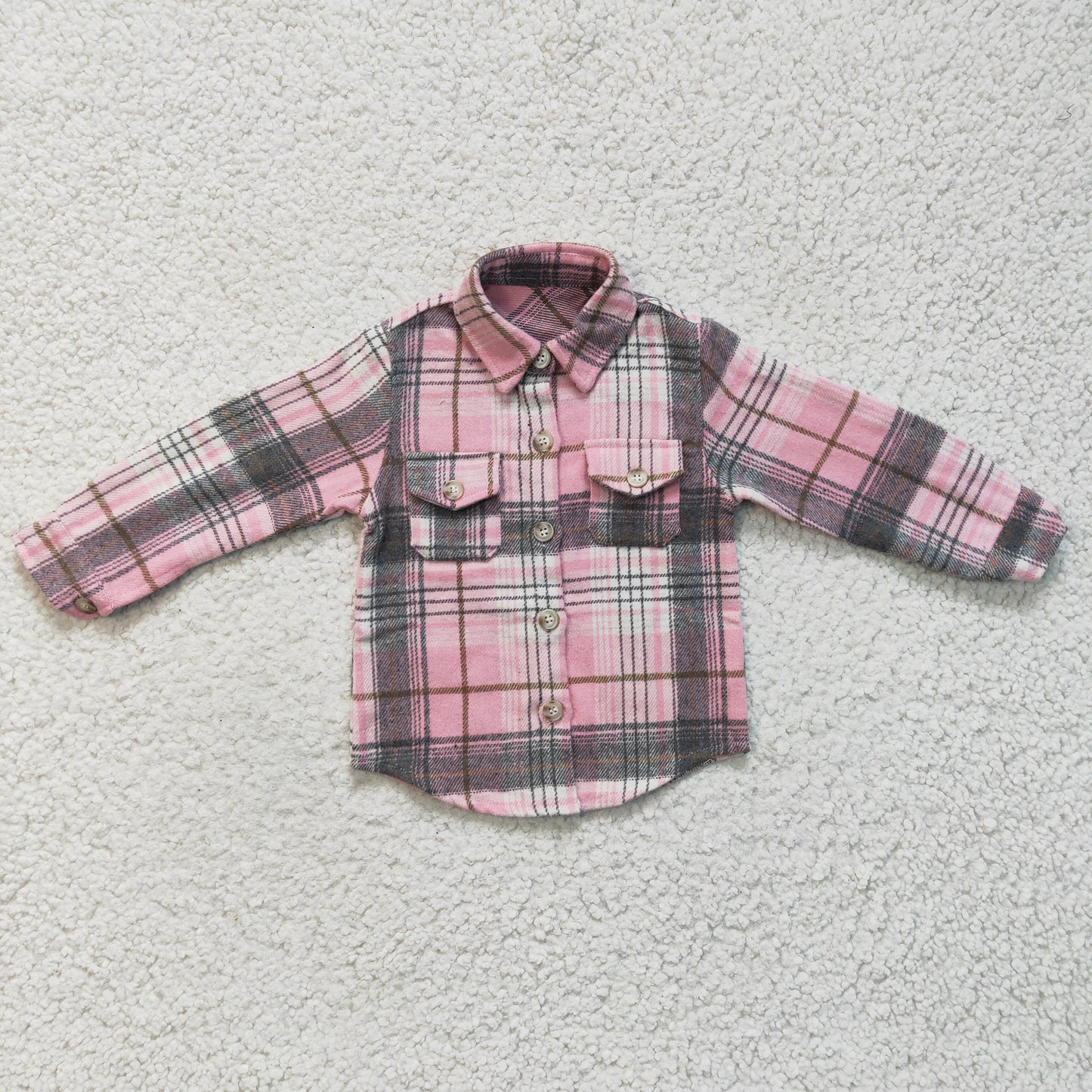 Girls pink cotton spring shirt GT0094