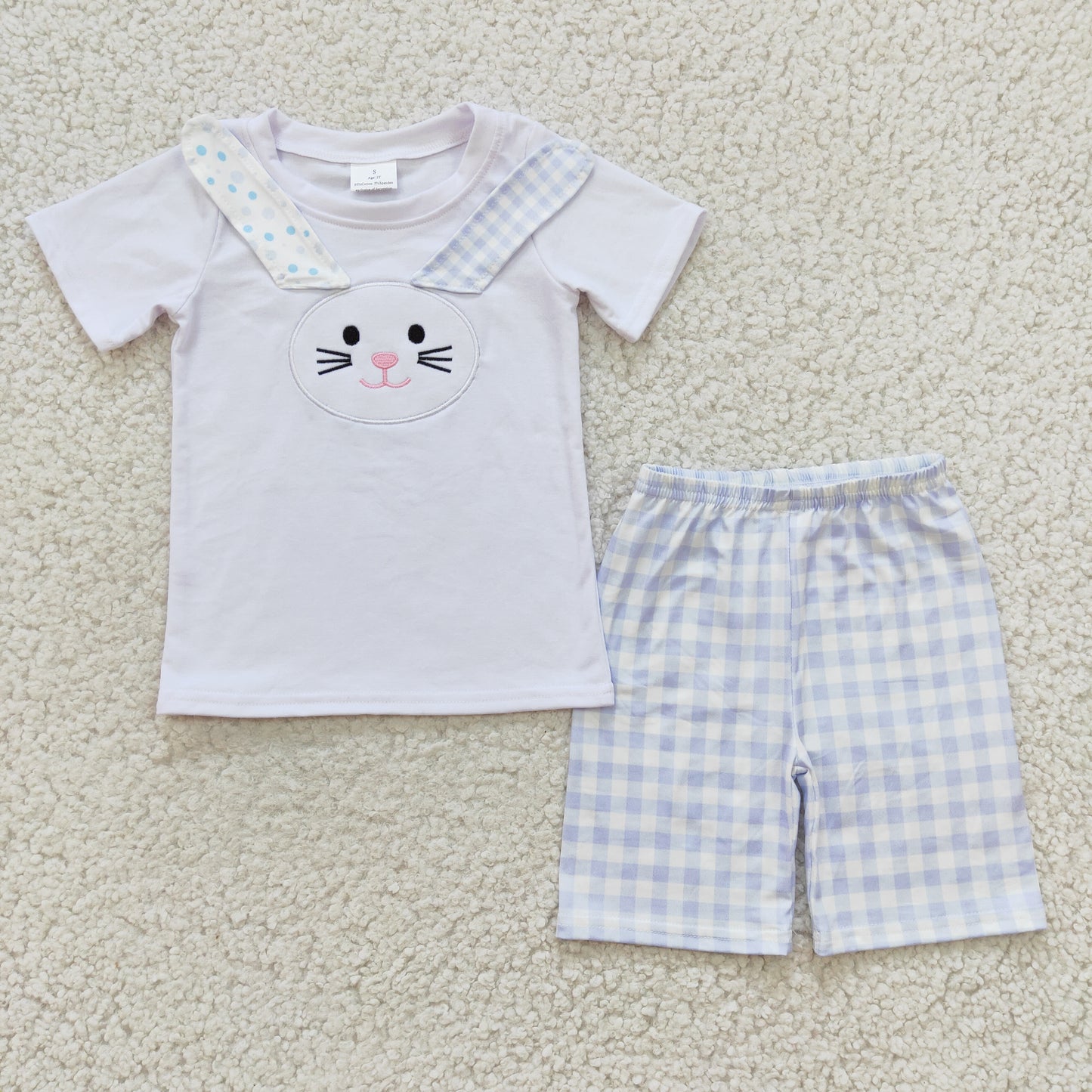 Boys bunny print Easter outfit     BSSO0090