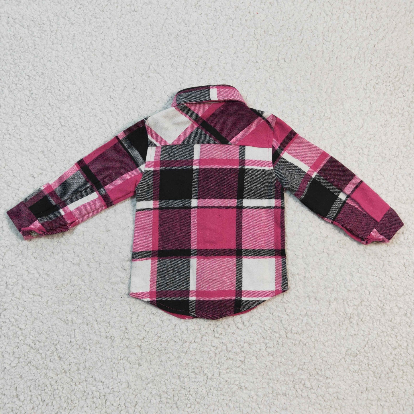 Girls hot pink cotton spring shirt GT0104