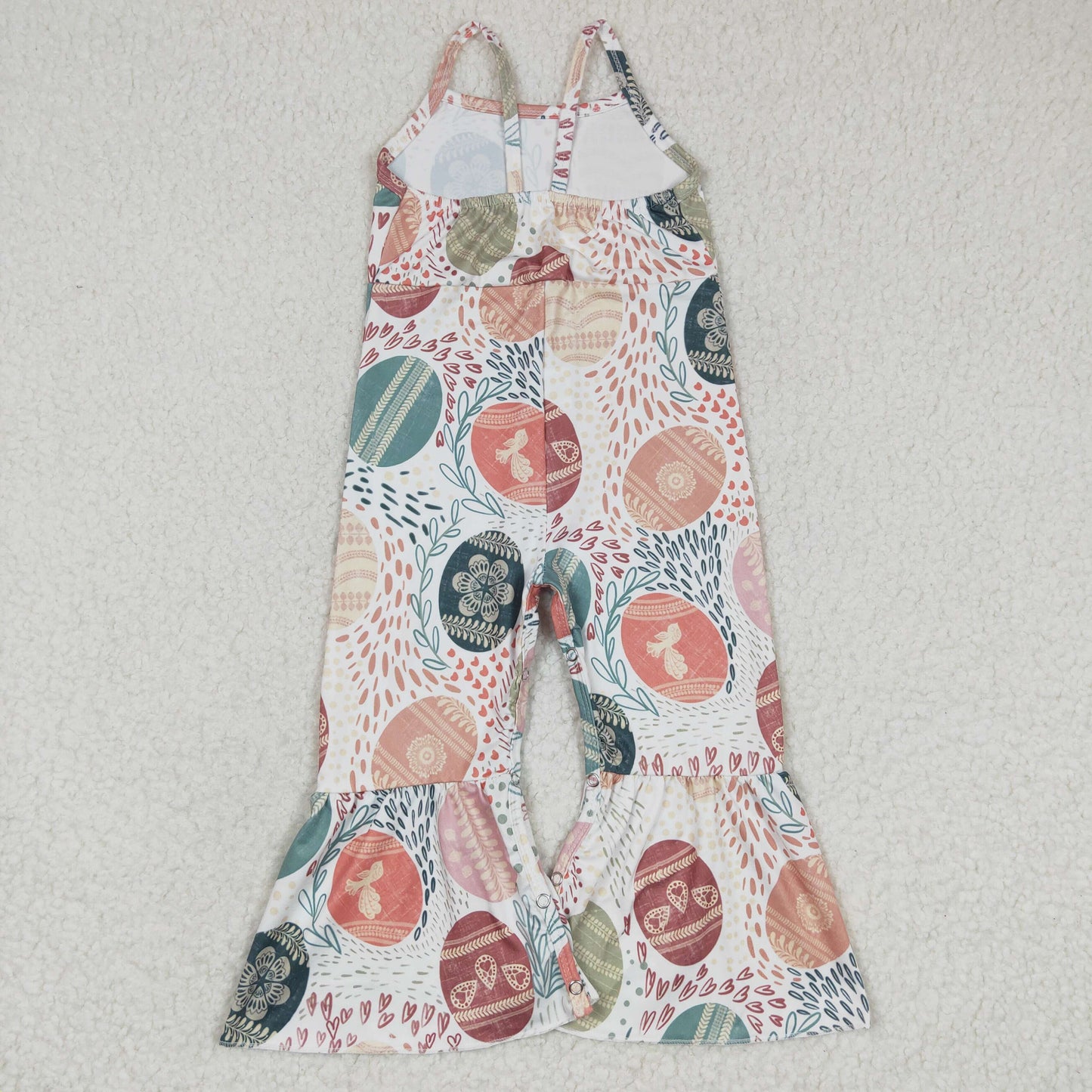 Girls eggs print Easter jumpsuit   SR0205