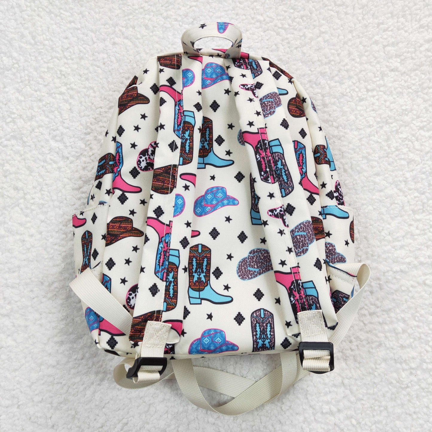 Girls bag boots hat print backpack BA0045