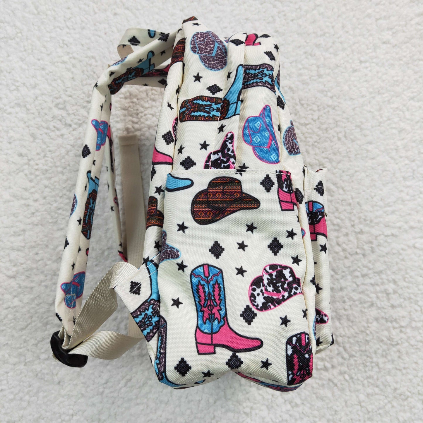 Girls bag boots hat print backpack BA0045