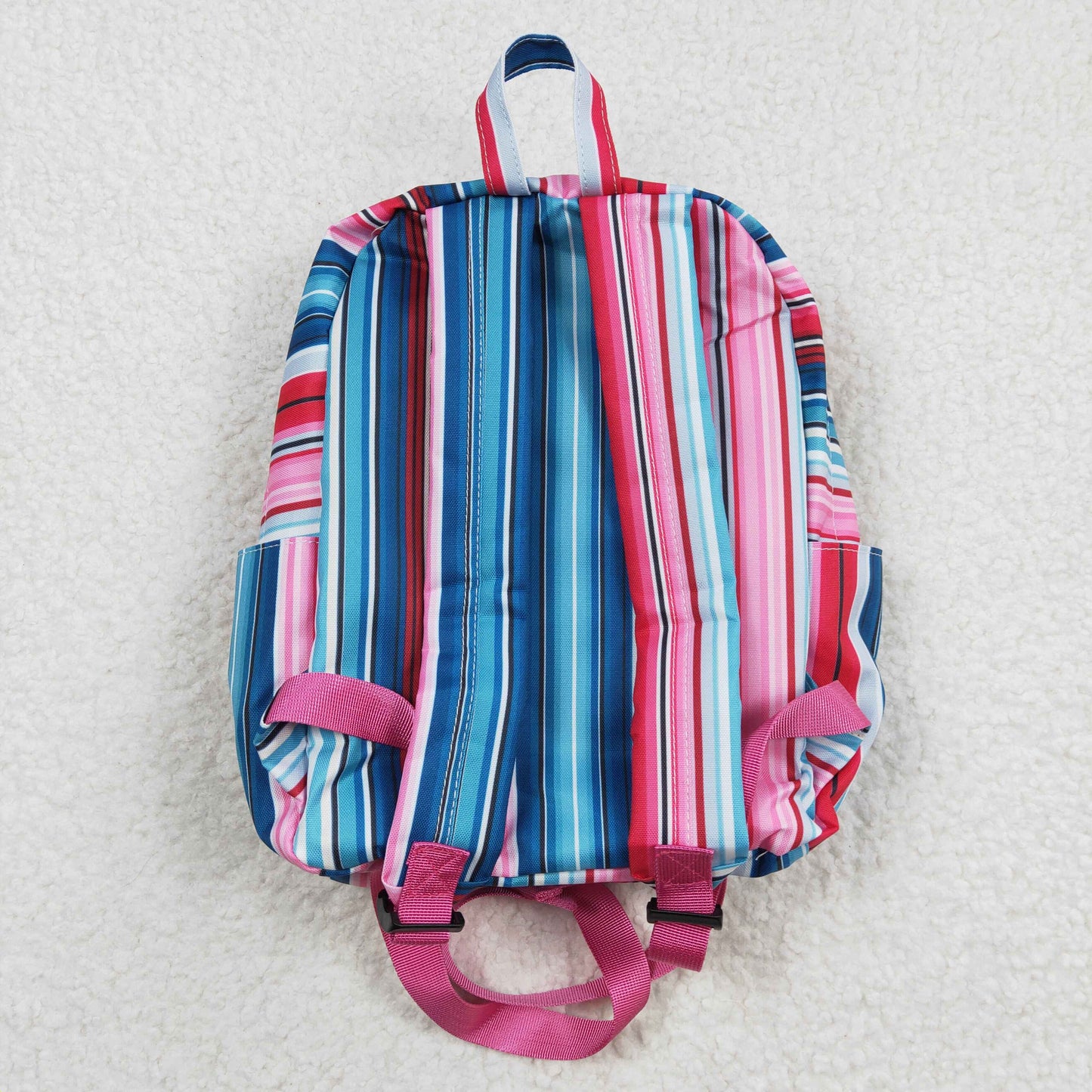 Girls bag pink stripes print backpack BA0046