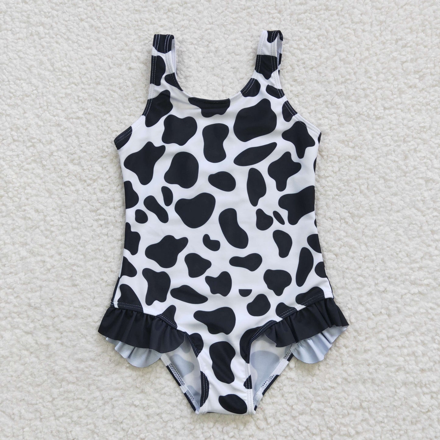 Girls cow print swimsuit  S0051