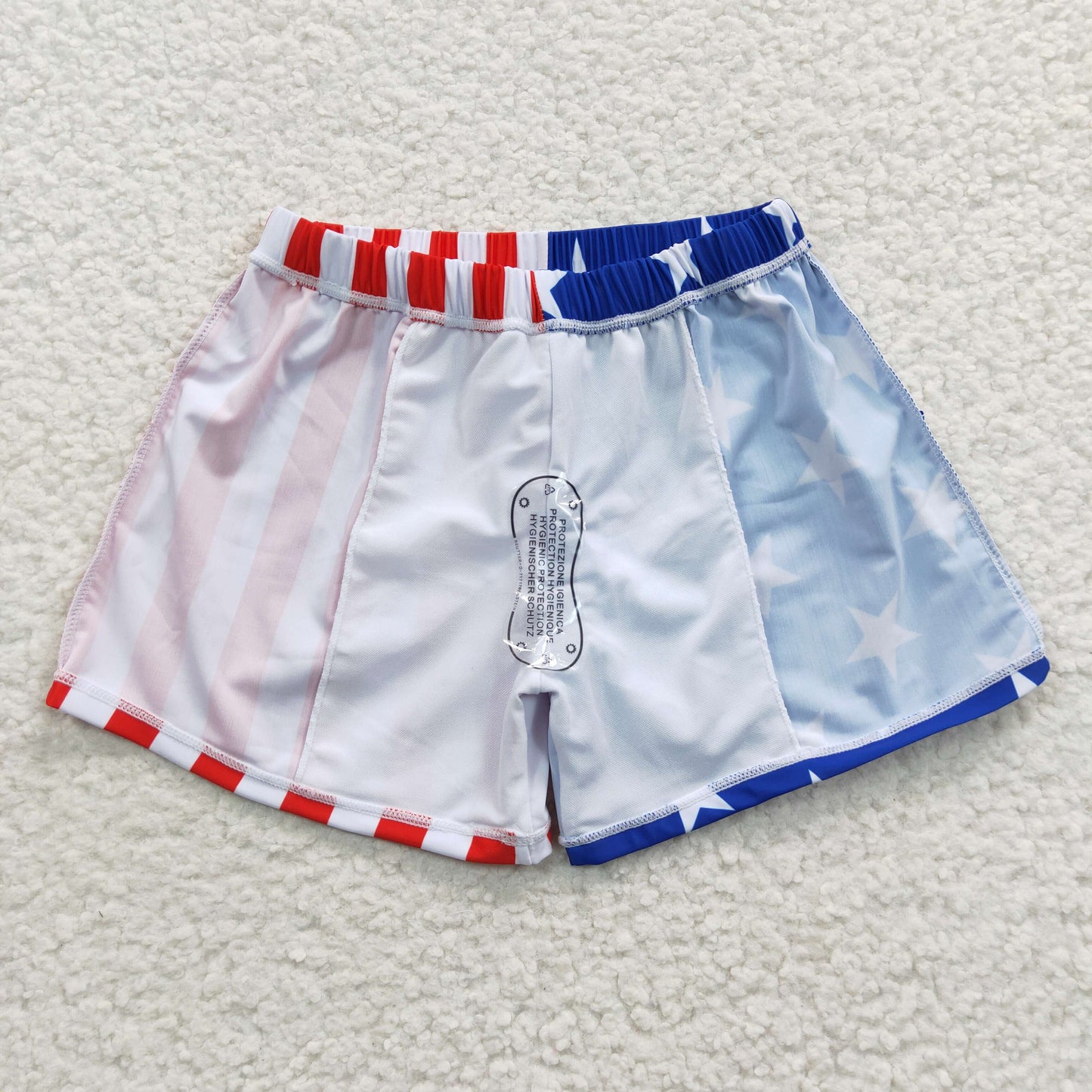 Boys 4th of July lining swim trunks  S0089