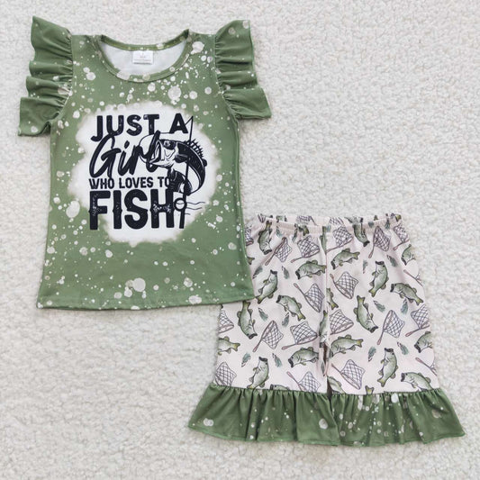 GSSO0295 Just a girl who loves to fish girls summer outfits