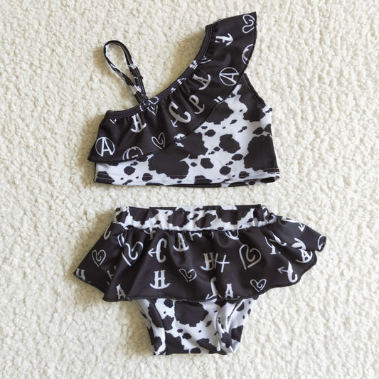 Girls cartoon print swimsuit S0003