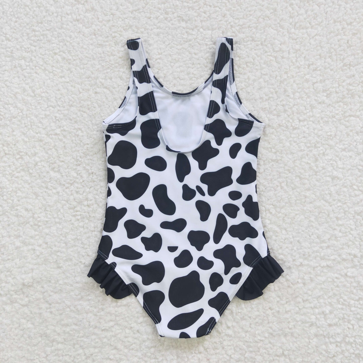 Girls cow print swimsuit  S0051