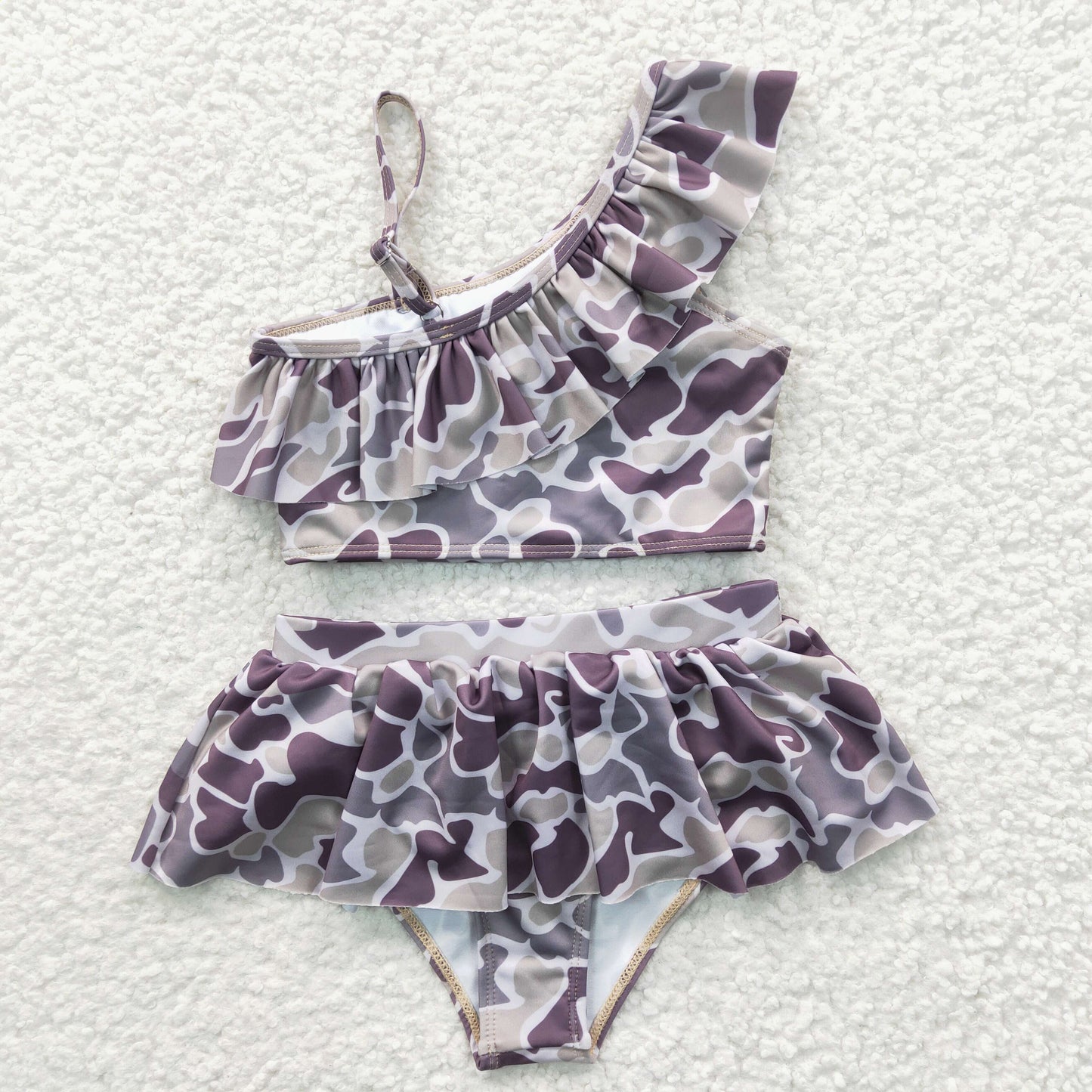 Girls camo print 2 pieces swimsuits S0078