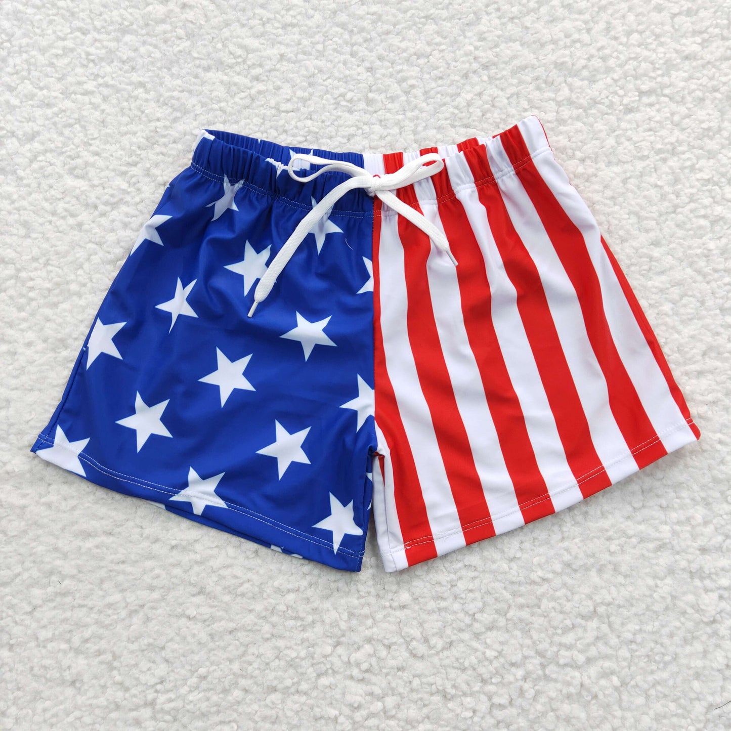 Boys 4th of July lining swim trunks  S0089