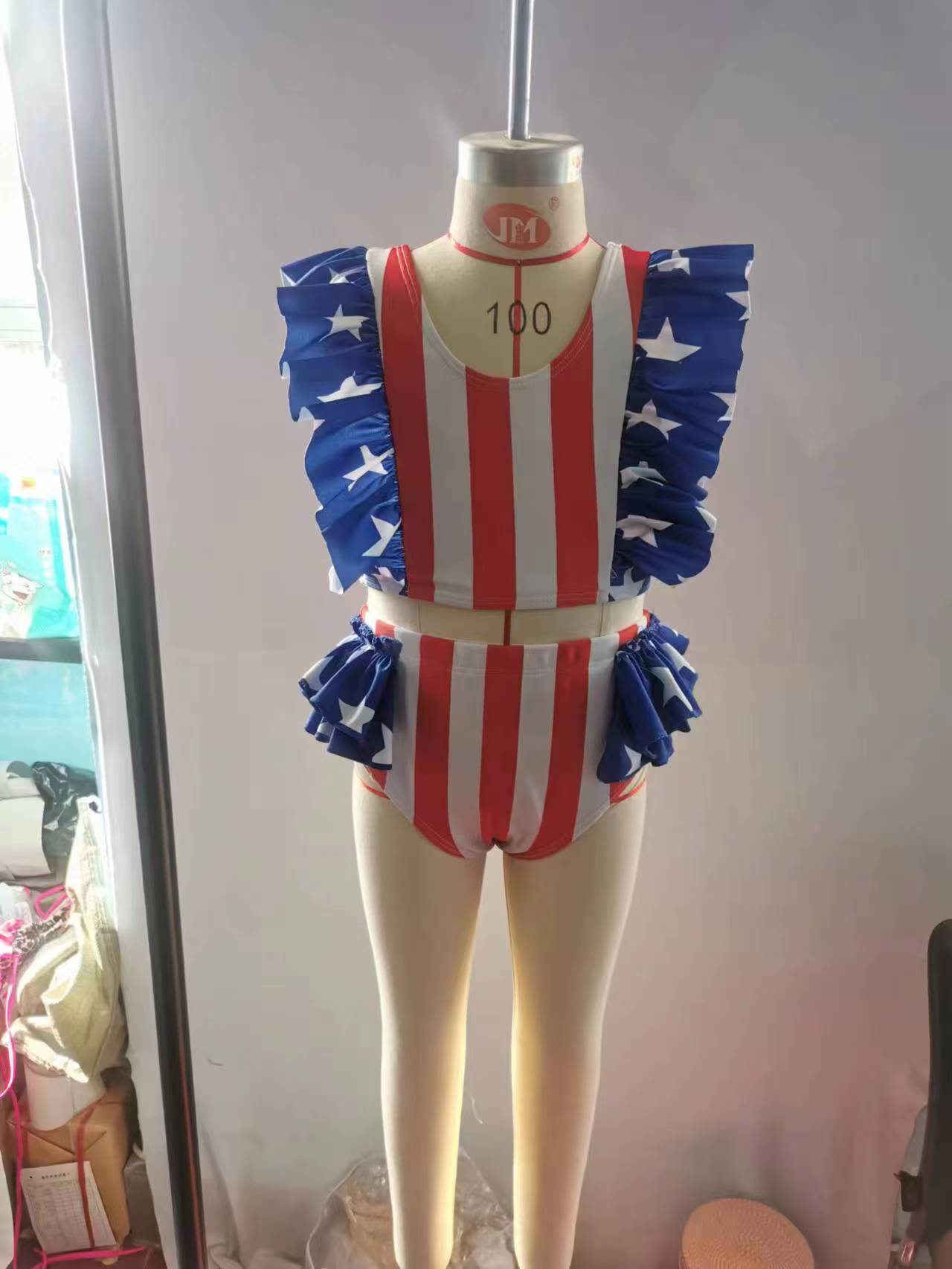 Girls 4th of July 2pc swimsuits S0090