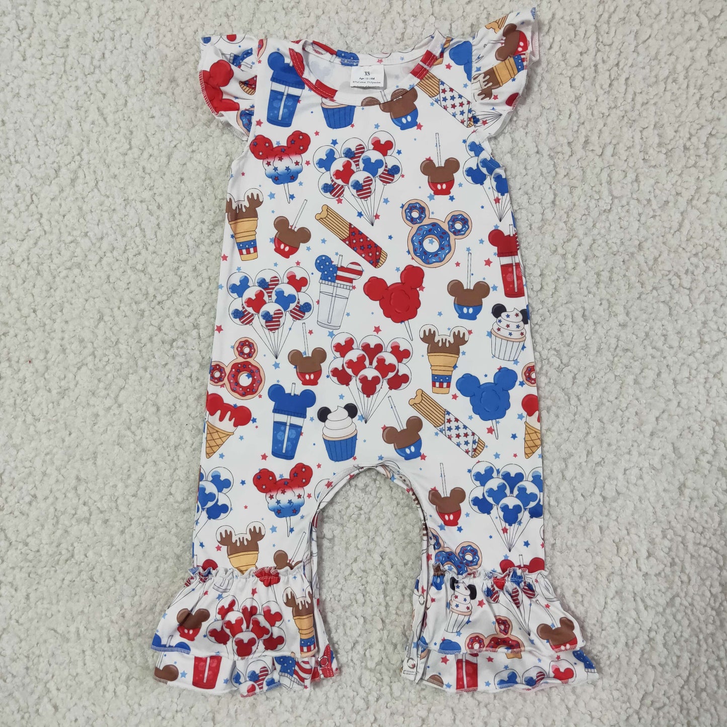 Baby girls 4th of July romper SR0047