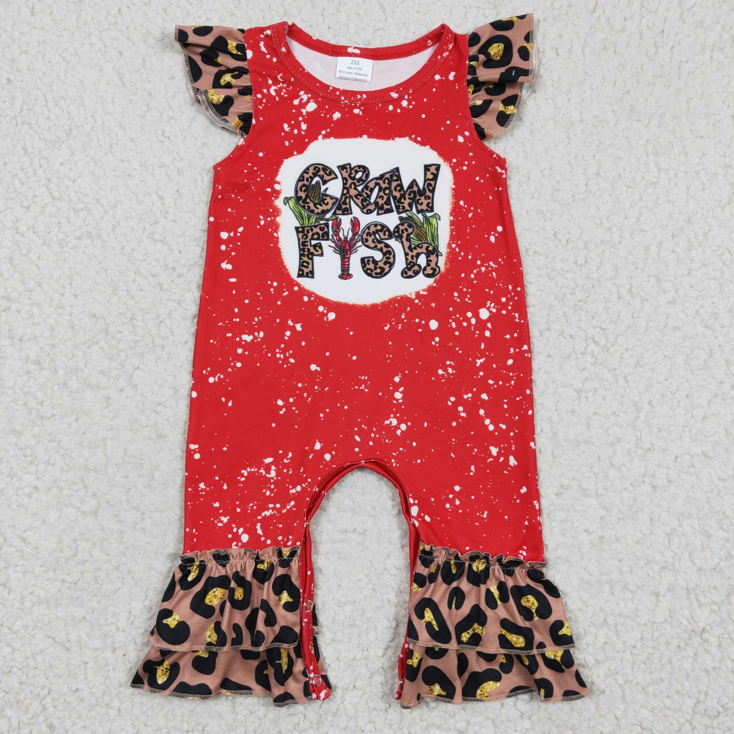 Baby girls crawfish romper    SR0149