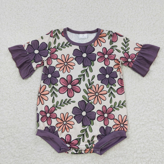 Baby girls flowers print romper     SR0168