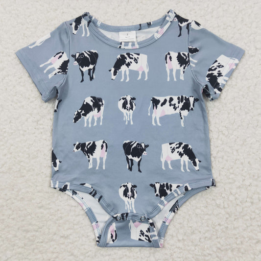 Baby cow print summer romper      SR0297