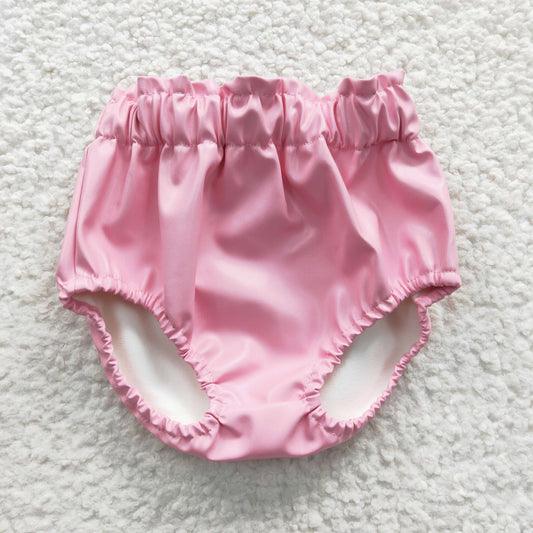 Baby girls pink leather cloak bummie  SS0050