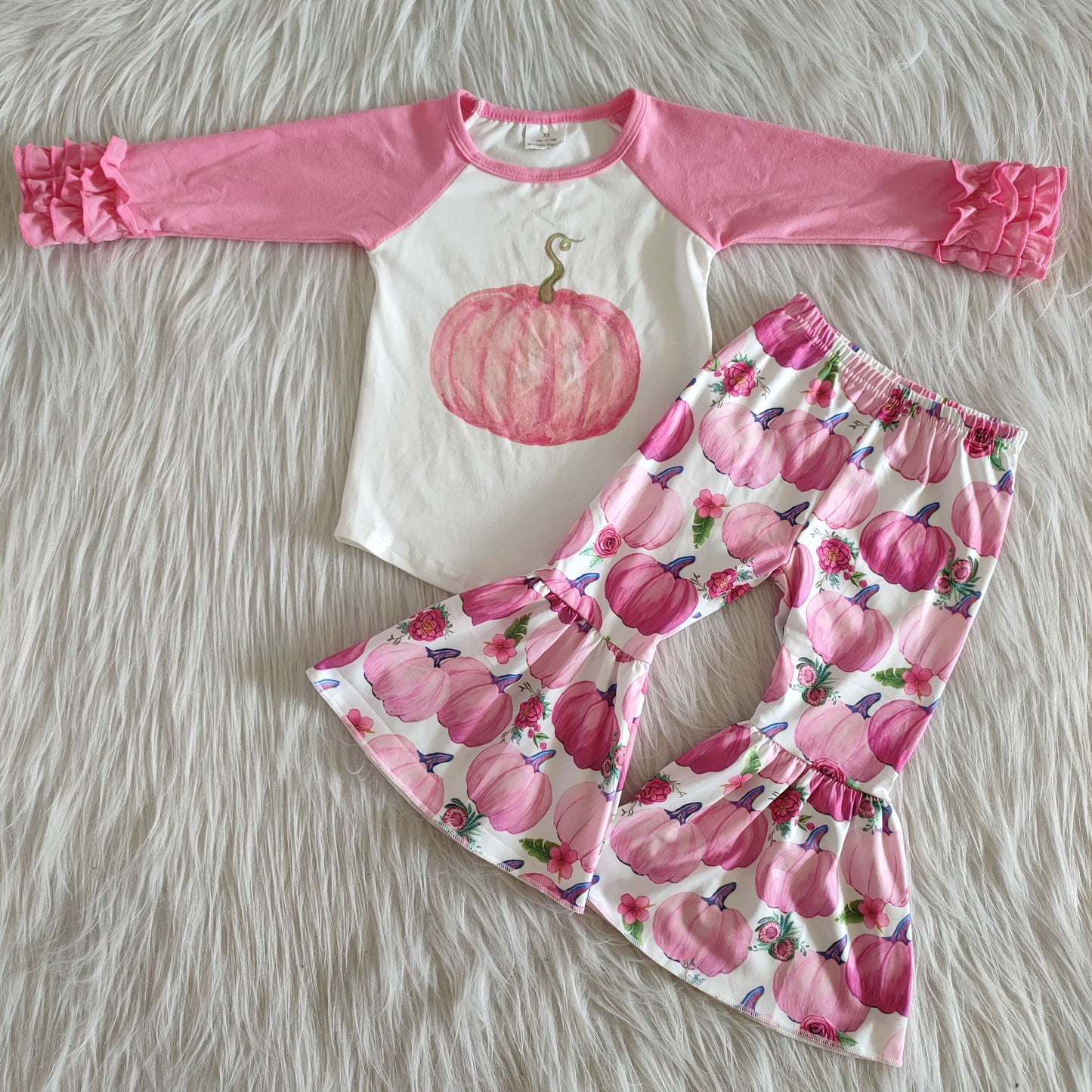 (Promotion) 6 A8-30 Long sleeve bell bottom pants pumpkin outfits