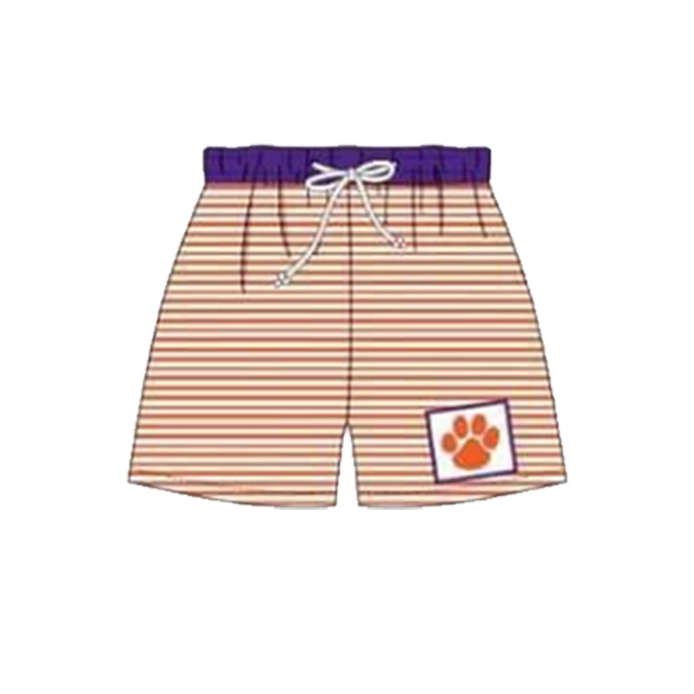 (Custom Design Preorder MOQ 5) Boys stripes print summer swim trunks NO.1