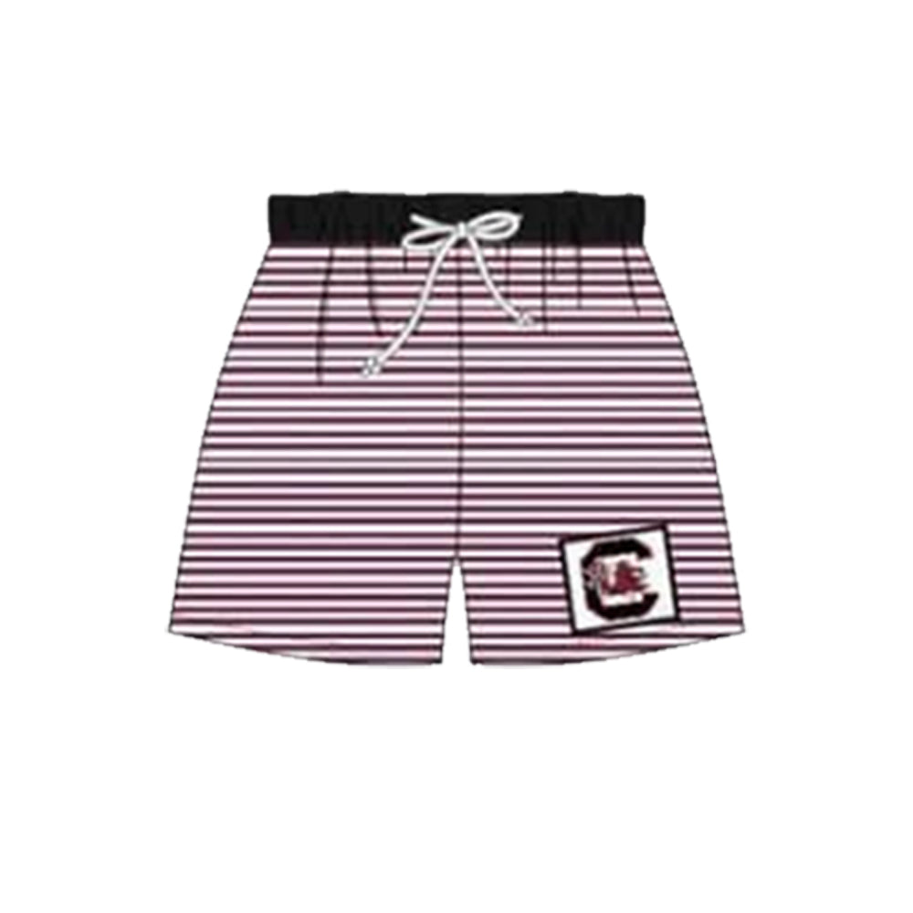 (Custom Design Preorder MOQ 5) Boys stripes print summer swim trunks NO.2